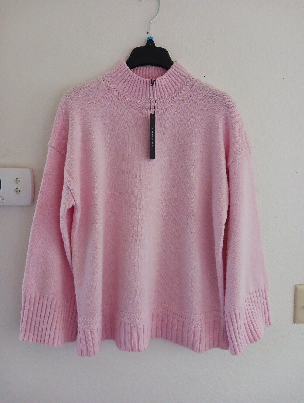 Tahari Wide Sleeve Mock Neck Sweater
